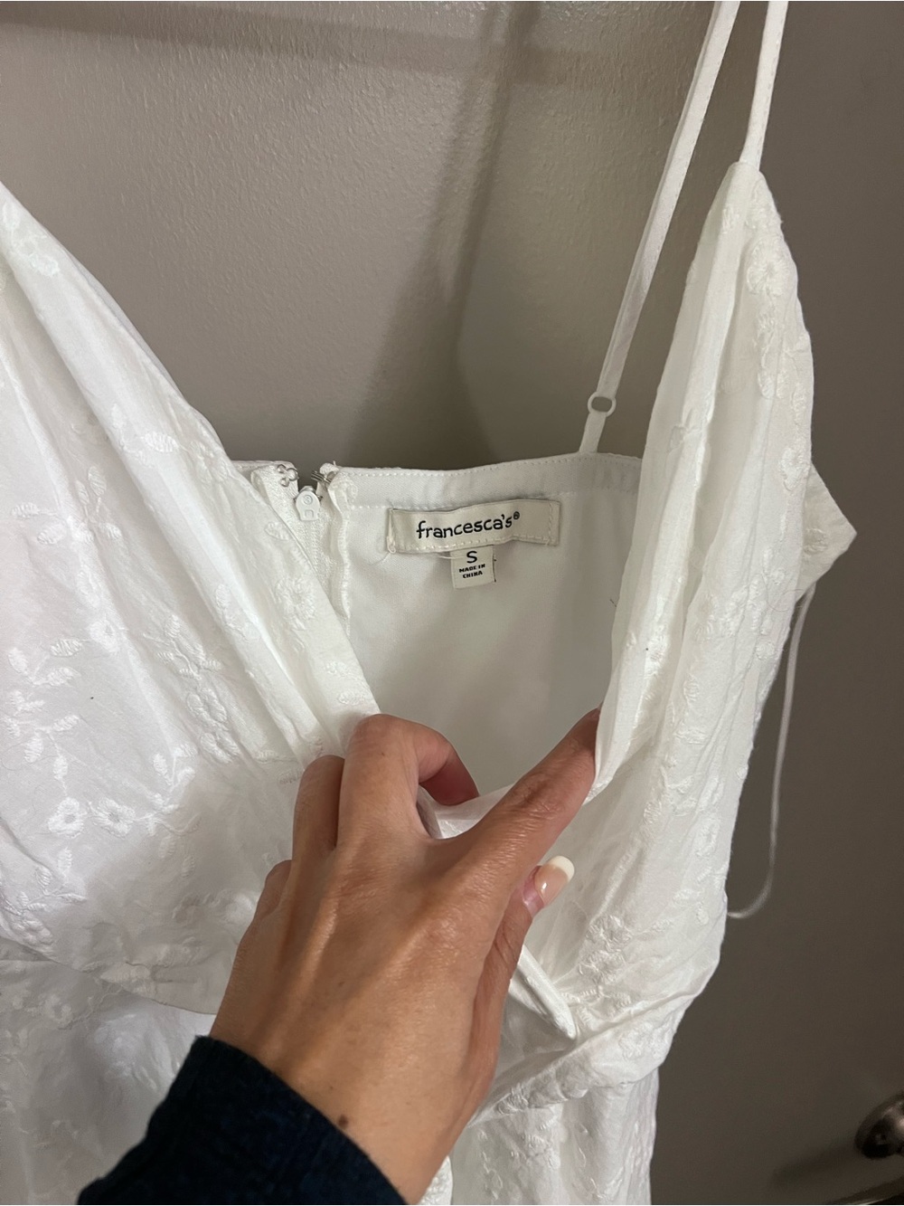 Francesca's White Spaghetti Strap Dress